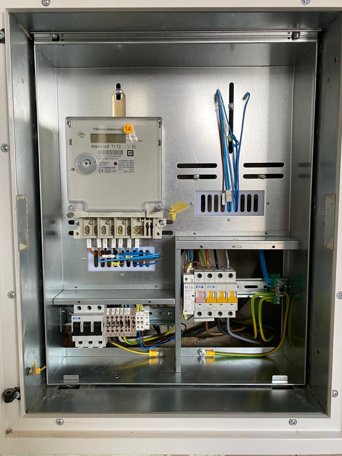 Venkovní rozvaděč po revizi